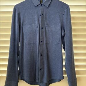 Men's Blue Button-Up Shirt